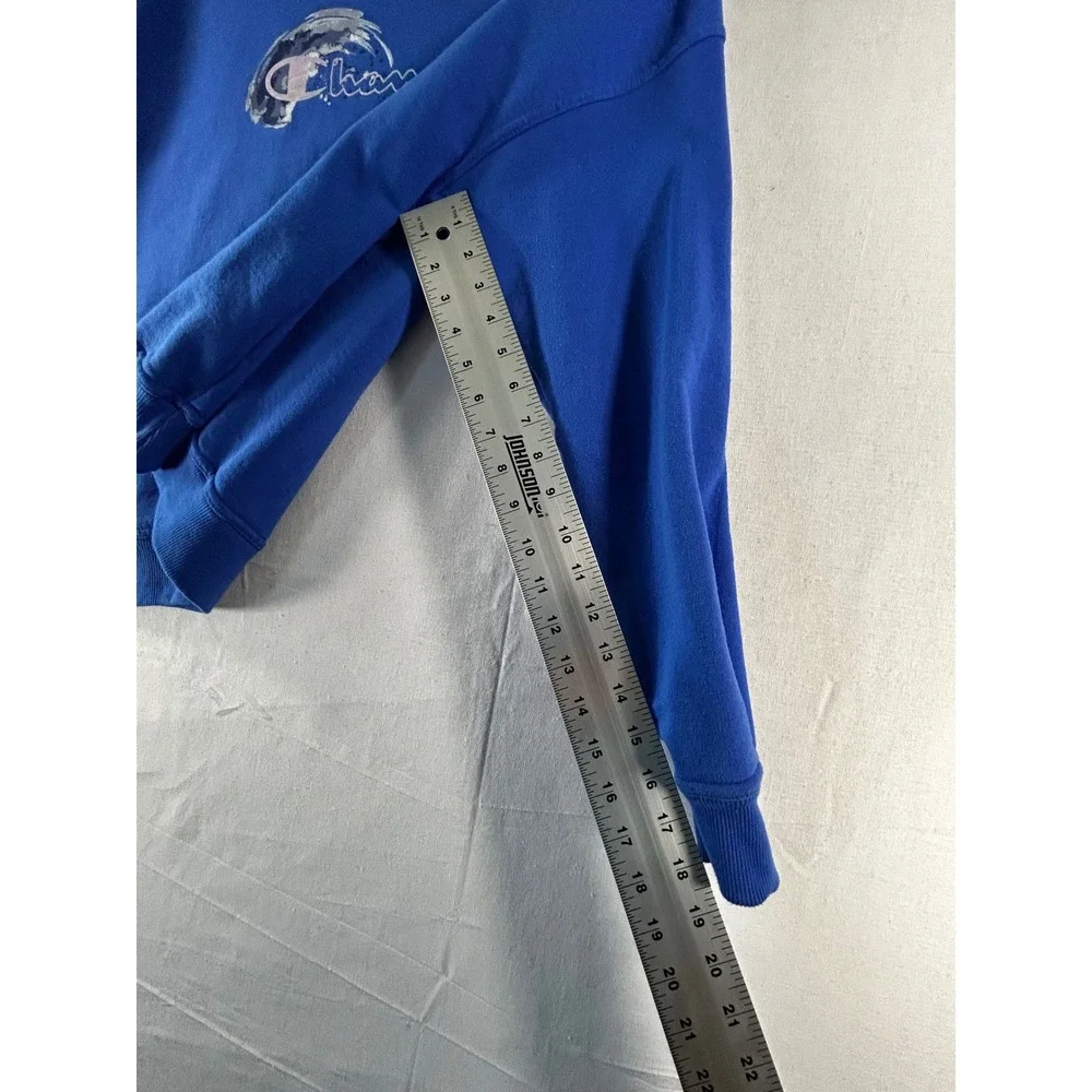 Champion Mens Royal Blue Graphic Logo Crewneck Sweatshirt GF535 ROI Size‎ M